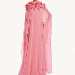 Elegant Seacoral Gown with Floral Details Badgley Mishka